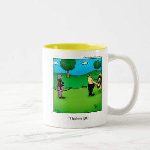 Tasse 2 Couleurs Tir à l'arc, Humour de cochon