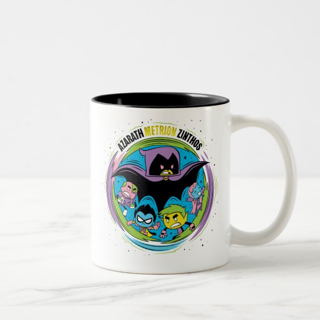 Tasse 2 Couleurs Titans Ados, allez ! | Corbeau "Azarath Metrion Zi (Droit)