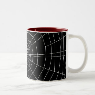 Tasse 2 Couleurs toile d'araignée sur Noir