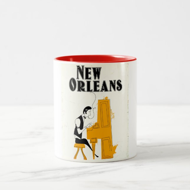 Tasse 2 Couleurs Tonk Honky de la Nouvelle-Orléans (Centre)
