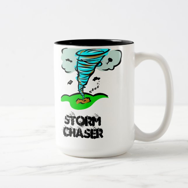 Tasse 2 Couleurs Tornade Chaser Storm Twister (Droit)
