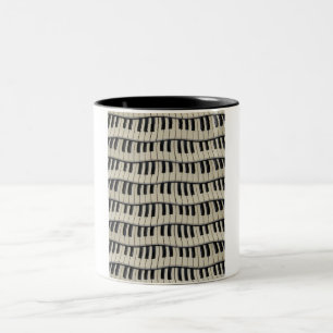Tasse 2 Couleurs Touches Piano Rock Et Roll