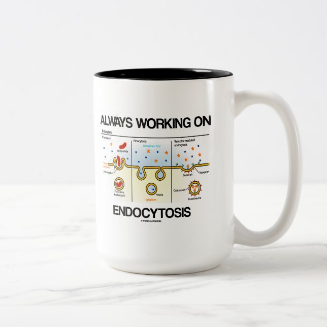 Tasse 2 Couleurs Toujours travaillant à l'endocytose (consommation (Droit)