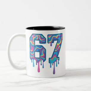 Tasse 2 Couleurs Tourbillon Six Sept Drip 6 7 Mème Argot Gen Alpha