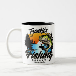 Tasse 2 Couleurs Tournoi de pêche personnalisé Truite pêcheur