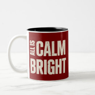 Tasse 2 Couleurs Tout est calme, tout est brillant, Noël familial r