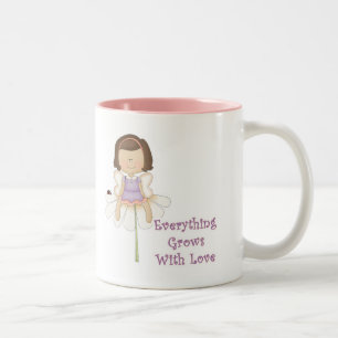 Tasse 2 Couleurs Tout grandit avec la fée d'amour