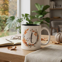 Tout Monogramme Lettre Moderne Bohème Feuillage