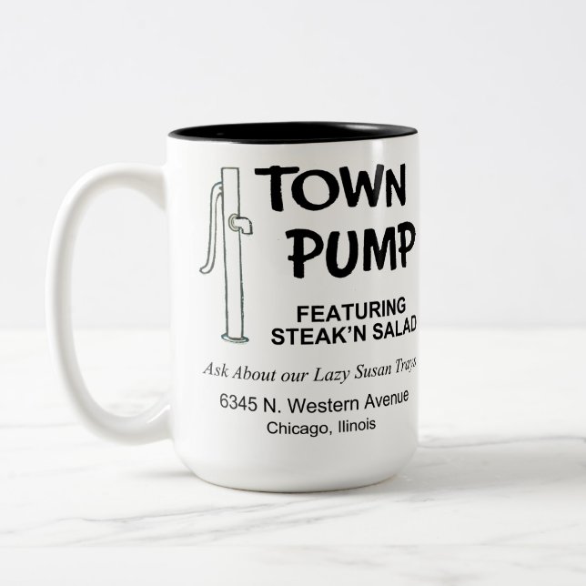 Tasse 2 Couleurs Town Pump Restaurant, Chicago, Illinois (Gauche)