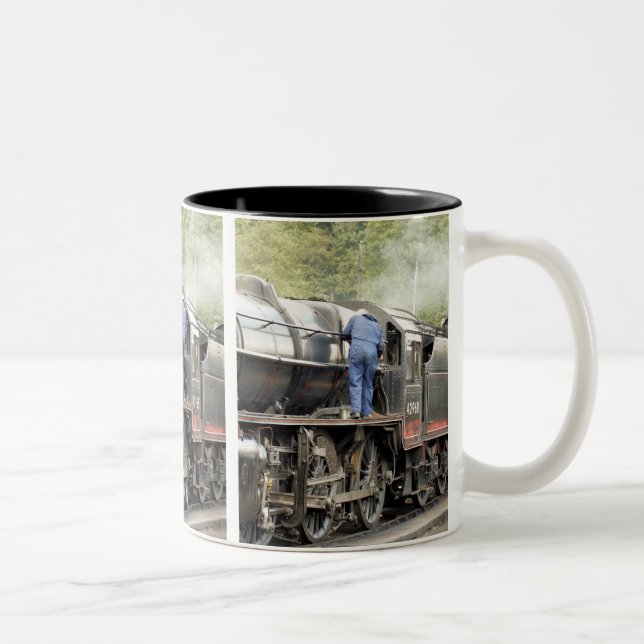 TASSE 2 COULEURS TRAINS À VAPEUR (Droit)