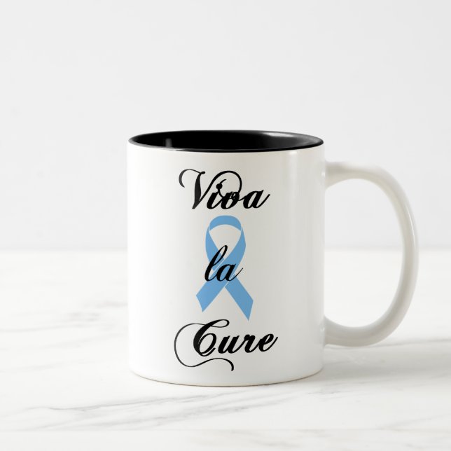 Tasse 2 Couleurs Traitement de La de vivats - ruban bleu (Droit)