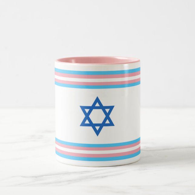 Tasse 2 Couleurs Transgender Israel Pride Flag (Centre)