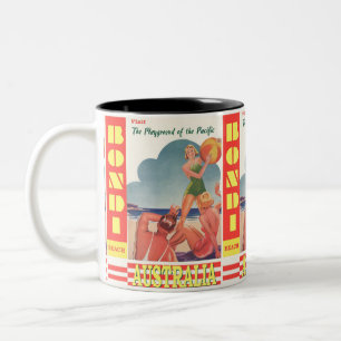 Tasse 2 Couleurs Travel Vintage Australie Bondi Beach