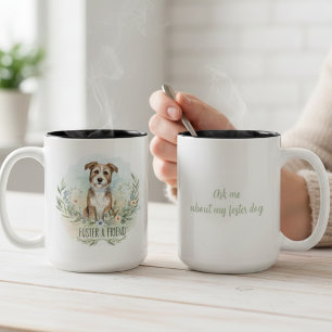 Tasse 2 Couleurs Tribut à l'adoption temporaire de chiots floraux à