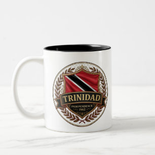 Tasse 2 Couleurs Trinidad Heritage Crest Fierté caribéenne