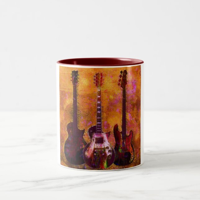 Tasse 2 Couleurs Trois guitares (Centre)