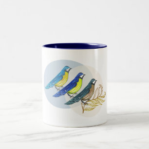 Tasse 2 Couleurs Trois oiseaux