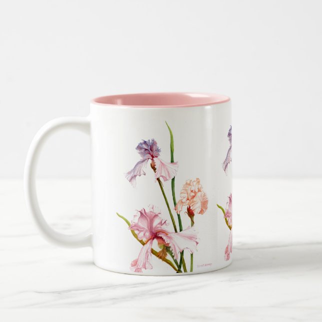 Tasse 2 Couleurs Trois Pastel Irises (Gauche)