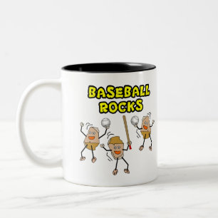 Tasse 2 Couleurs Trois rochers de baseball