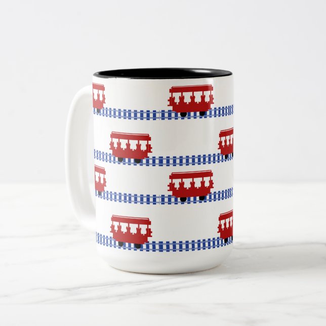 Tasse 2 Couleurs Trolley 15 oz (Devant gauche)