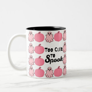 Tasse 2 Couleurs Trop mignon pour effrayer Halloween rose 