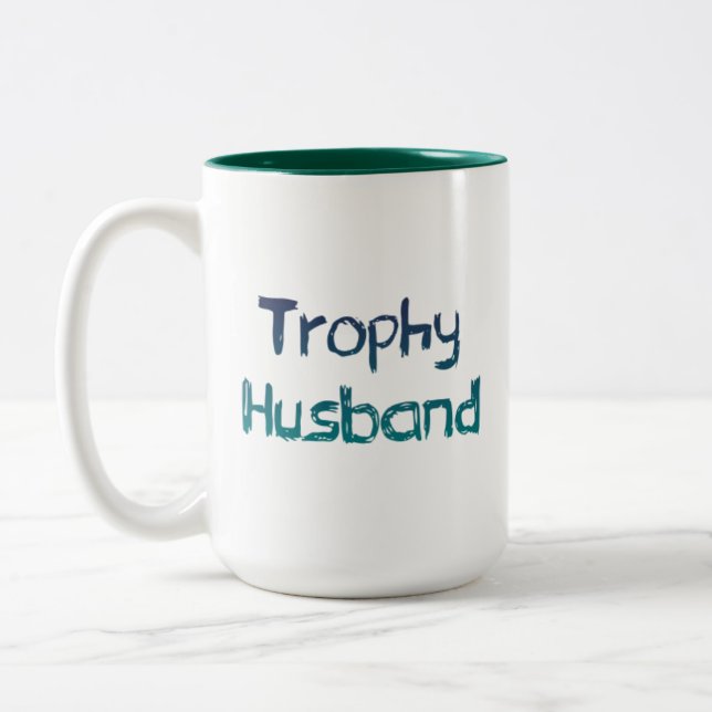 Tasse 2 Couleurs Trophée-cadeau pour mari (Gauche)