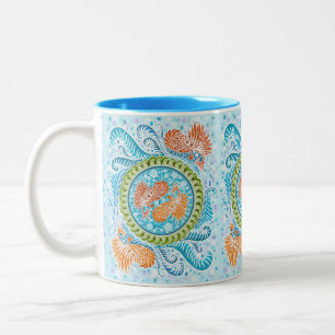 Tasse 2 Couleurs Tropical Koi Mandala