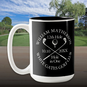 Tasse 2 Couleurs Trou en un de golf personnalisé Moderne Classique
