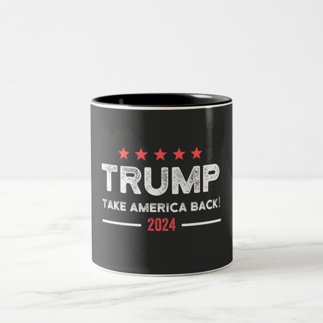 Tasse 2 Couleurs Trump 2024 : Reprendre l'Amérique (Centre)