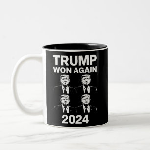 Tasse 2 Couleurs Trump a encore gagné Élection 2024 Jour d'investit
