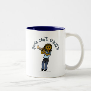 Tasse 2 Couleurs Trumpet jouant à la petite fille noire