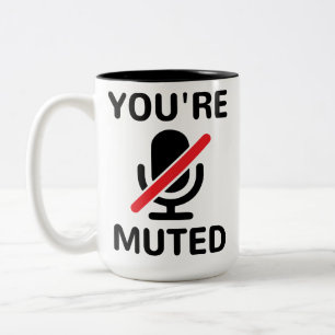 Tasse 2 Couleurs Tu es muet, tu es muté