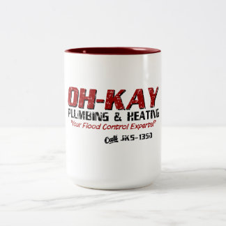 Tasse 2 Couleurs Tuyauterie et chauffage d'OH-KAY (affligés)