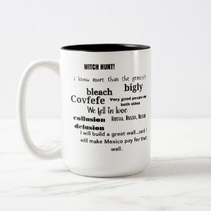 Tasse 2 Couleurs Typographie Cloud de Trump Word