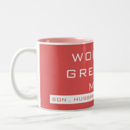 Tasse 2 Couleurs Typographie de texte simple