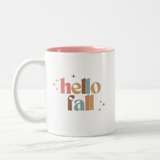 Tasse 2 Couleurs Typographie rétro de l'automne