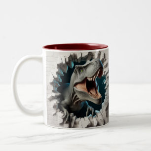 Tasse 2 Couleurs Tyrannosaure 3D Rex Dinosaur Coco chaud