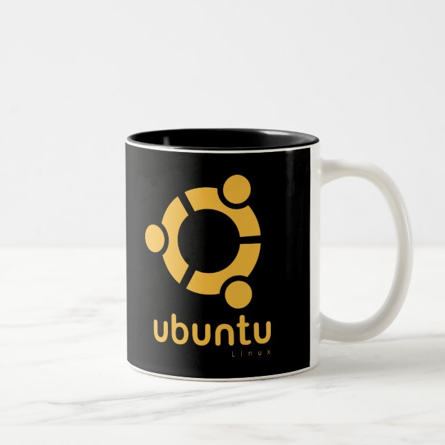 Tasse 2 Couleurs Ubuntu Linux Open Source (Droit)
