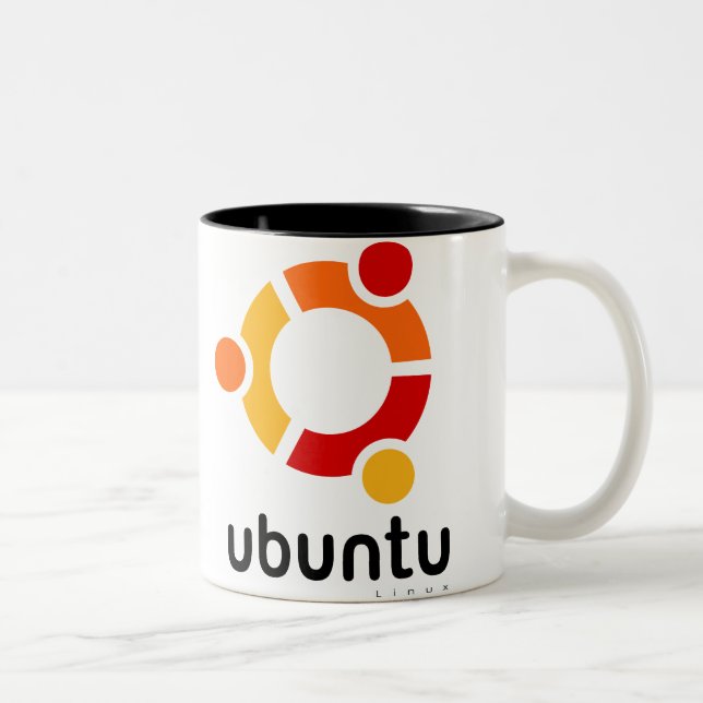 Tasse 2 Couleurs Ubuntu Linux Open Source (Droit)