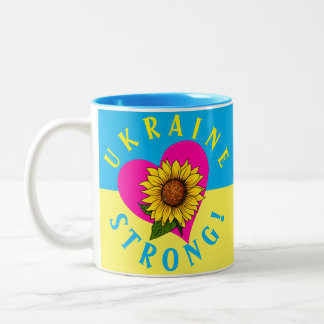 Tasse 2 Couleurs Ukraine Forte ! Collecte de fonds