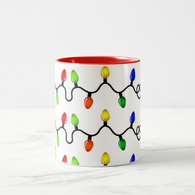 TASSE 2 COULEURS UN "CHRISTMAS LIGHTS MUG" TRÈS SPÉCIAL (Centre)