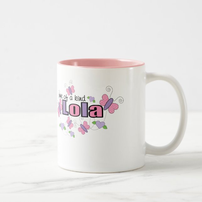 Tasse 2 Couleurs Un d'un Lola aimable (Droit)