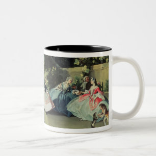 Tasse 2 Couleurs Un jardin d'agrément avec une jeune fille dansant