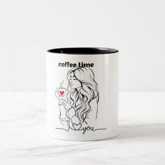 Tasse 2 Couleurs Un mignon café