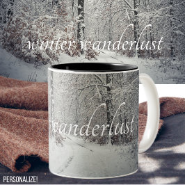 Tasse 2 Couleurs Un sentier à travers la forêt d'hiver enchanteress