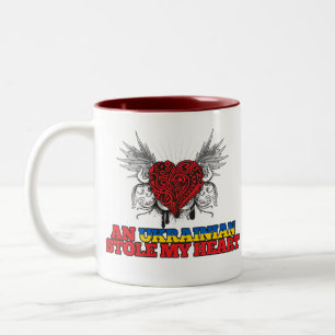 Tasse 2 Couleurs Un Ukrainien a volé mon coeur