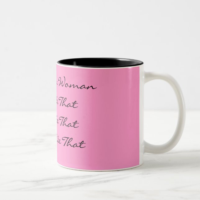 Tasse 2 Couleurs Un WomanCool vertueux aiment ThatCute comme (Droit)