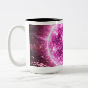 Tasse 2 Couleurs Une étoile rose de l'espace extra-atmosphérique