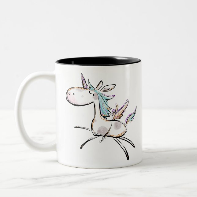 Tasse 2 Couleurs Une licorne magique (Gauche)