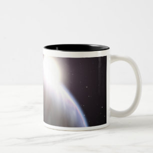 Tasse 2 Couleurs Une planète extrasolaire avec son étoile parente